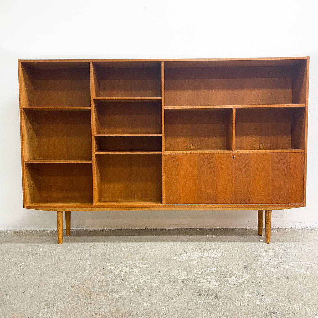 Mid Century Modern Danish Teak Open Bookcase