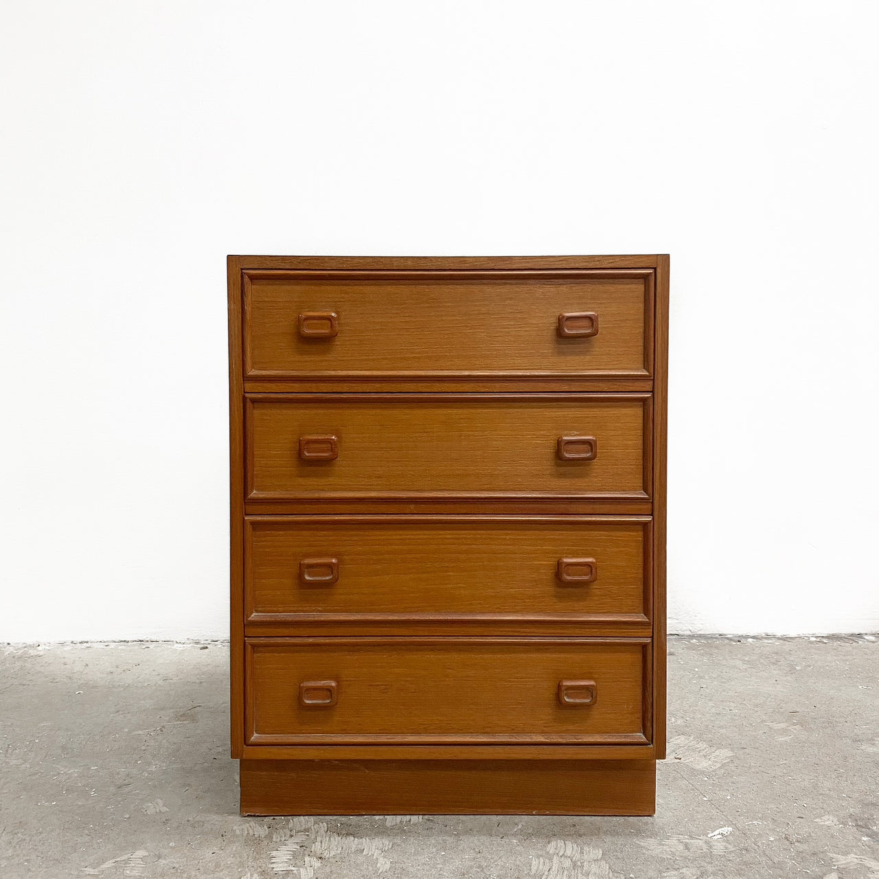 Mid Century Teak Parker Bedside Chest Of Drawers