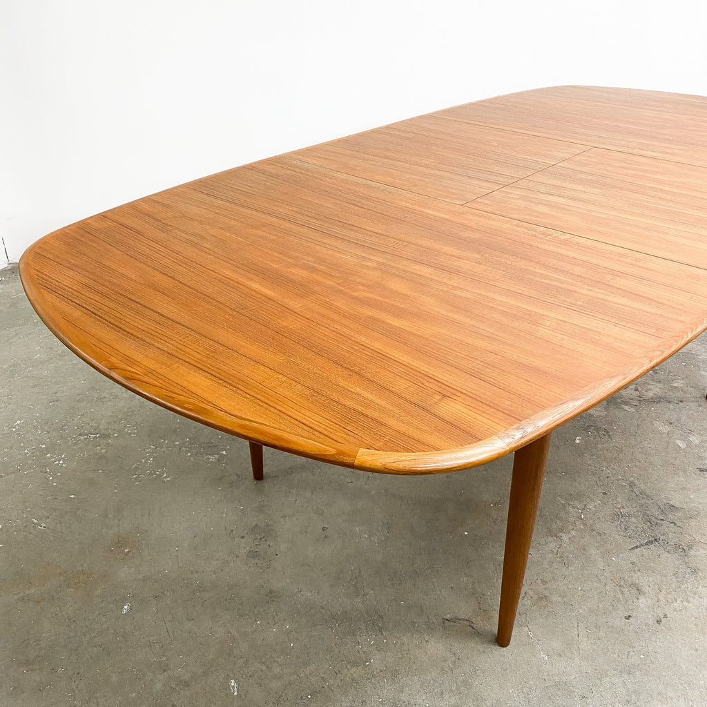 Mid Century Parker 'D' End Extension Dining Table