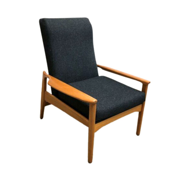 Fler 'Flermark' Mid Century Navy Blue Upholstered Armchair 