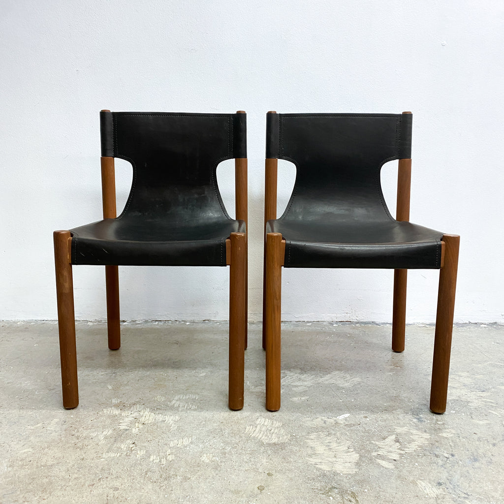 Fler 'Flervilla' Leather Sling Back Chairs