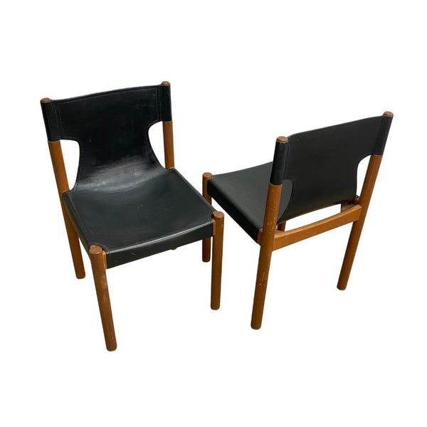 Fler 'Flervilla' Leather Sling Back Chairs
