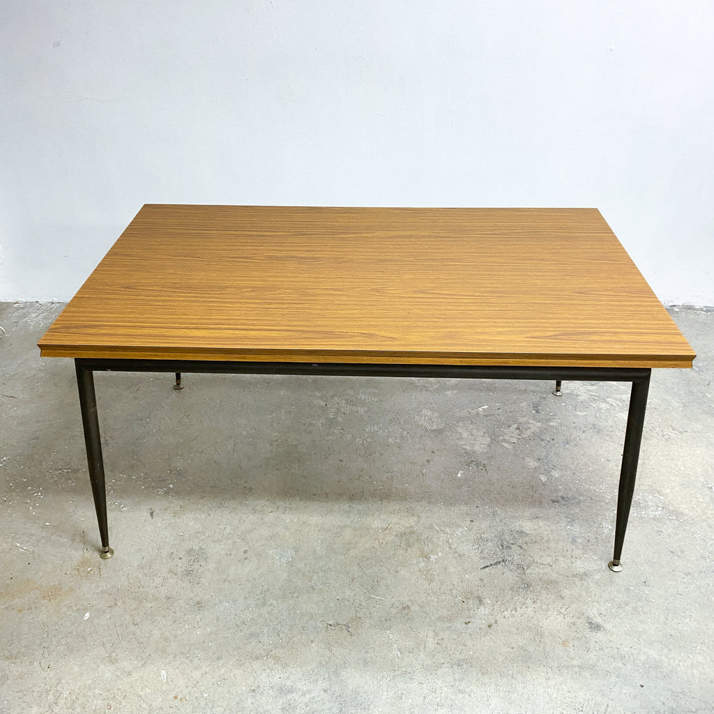 Framac Mid Century Laminate floating Top dining Table With Swallowtail Edge Detail