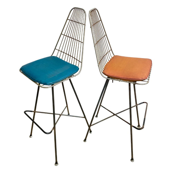 Framac Wire Bar Stoll With Coloured Vinyl Cushion