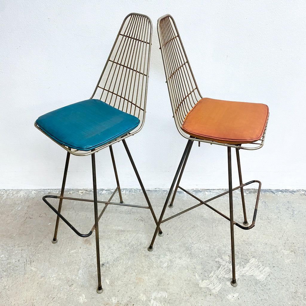 Framac Wire Bar Stoll With Coloured Vinyl Cushion