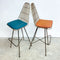 Framac Wire Bar Stoll With Coloured Vinyl Cushion
