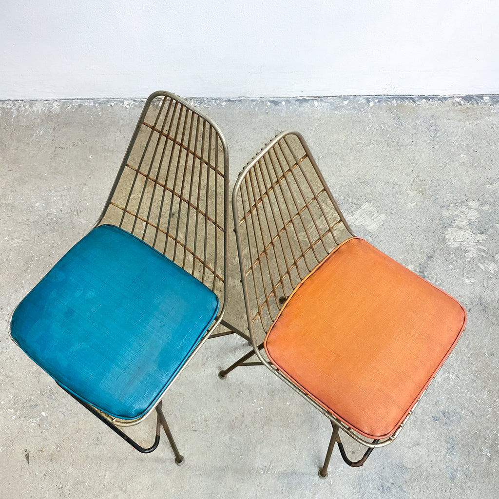 Framac Wire Bar Stoll With Coloured Vinyl Cushion