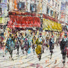 Vintage Framed French Street Paris Scene Oil On Canvas
