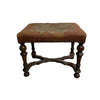 French Louis XIV Style Tapestry Top Stool