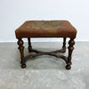 French Louis XIV Style Tapestry Top Stool