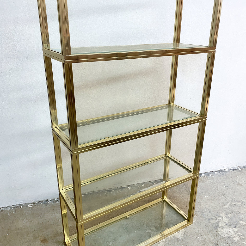French Mid Century 5 Tiered Glass Shelves By Pierre Vandal