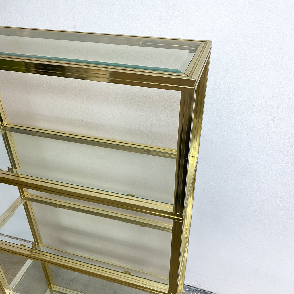 French Mid Century 5 Tiered Glass Shelves By Pierre Vandal