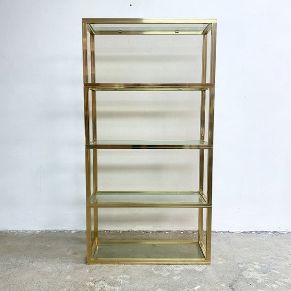 French Mid Century 5 Tiered Glass Shelves By Pierre Vandal