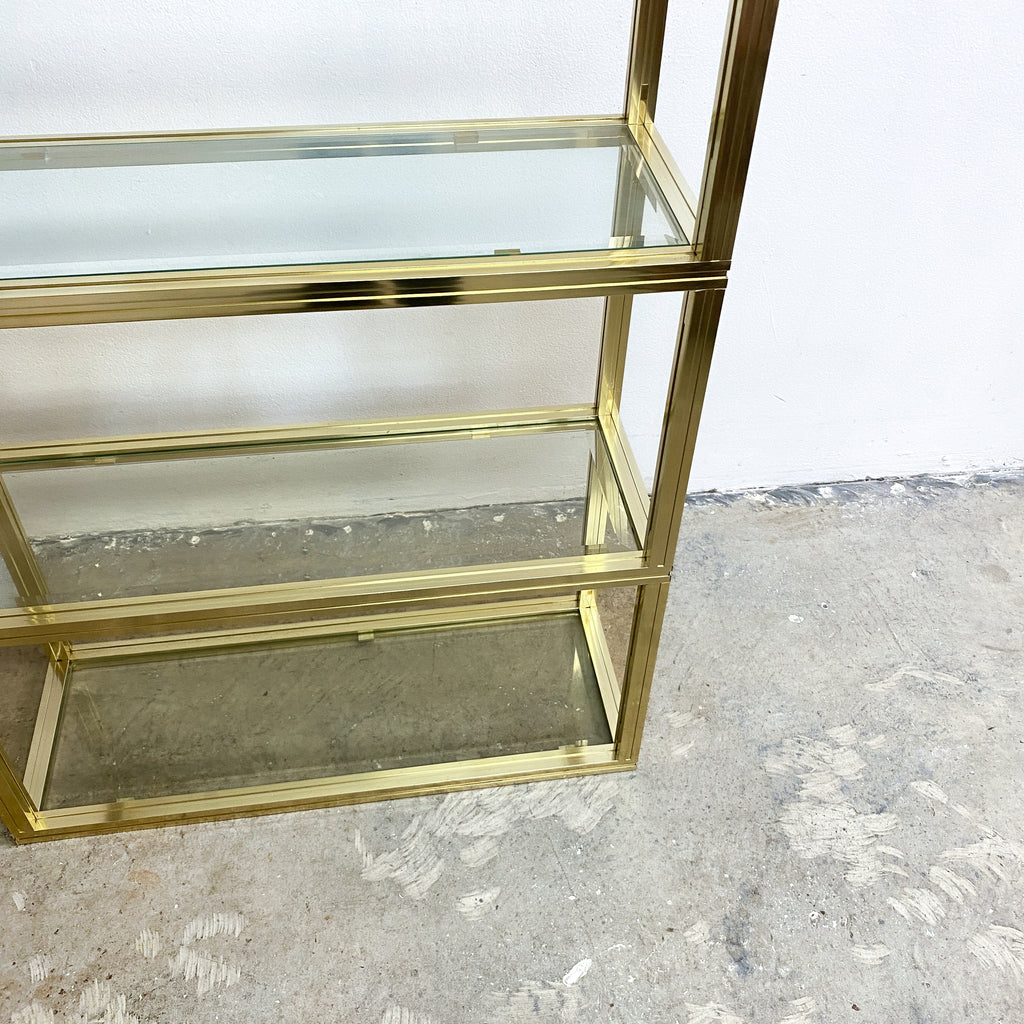 French Mid Century 5 Tiered Glass Shelves By Pierre Vandal