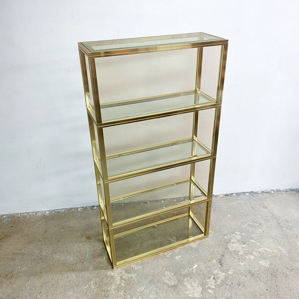 French Mid Century 5 Tiered Glass Shelves By Pierre Vandal