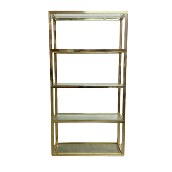 French Mid Century 5 Tiered Glass Shelves By Pierre Vandal