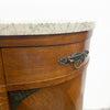 Art Deco French Oak & Walnut Sideboard With Green Marble Top
