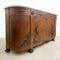 Art Deco French Oak & Walnut Sideboard With Green Marble Top