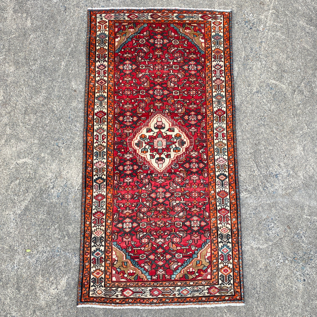 Hand Knotted Vintage Persian Rug 