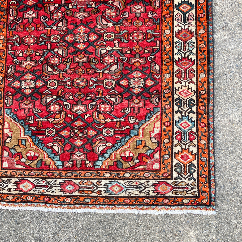 Hand Knotted Vintage Persian Rug 