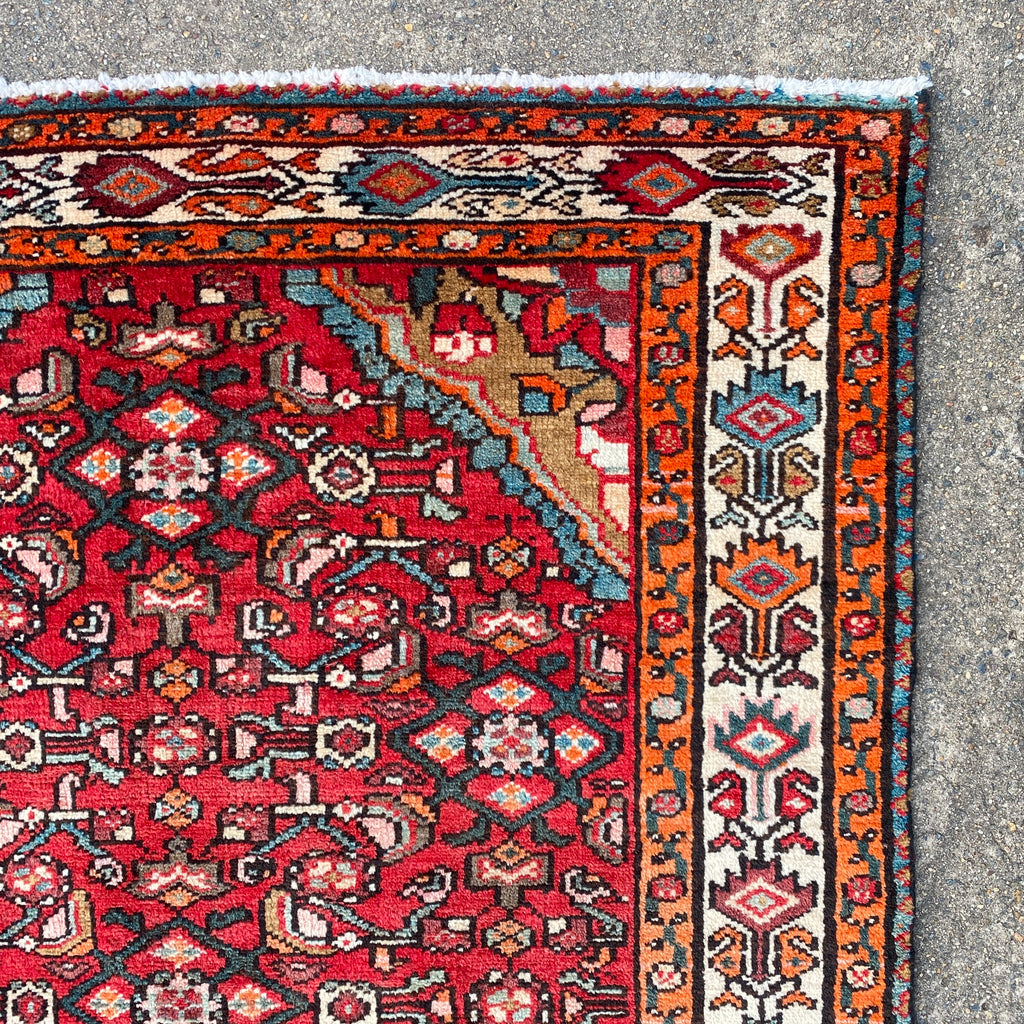 Hand Knotted Vintage Persian Rug 