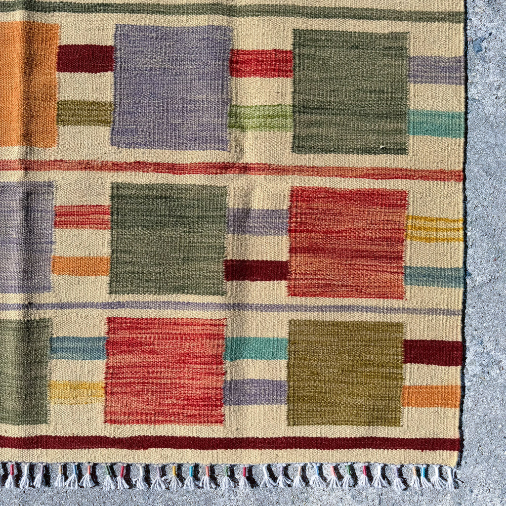 Hand Woven Afgan Wool Kilim Rug 