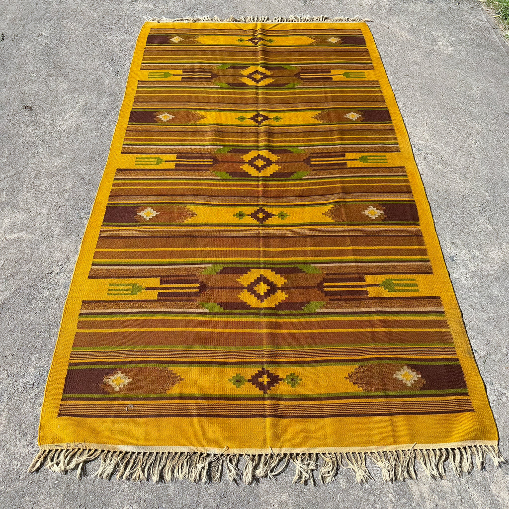 Hand Woven Afgan Wool Kilim Rug #046