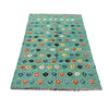 Hand Woven Afghan Wool Blue Kilim Rug #040