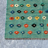 Hand Woven Afghan Wool Blue Kilim Rug #040