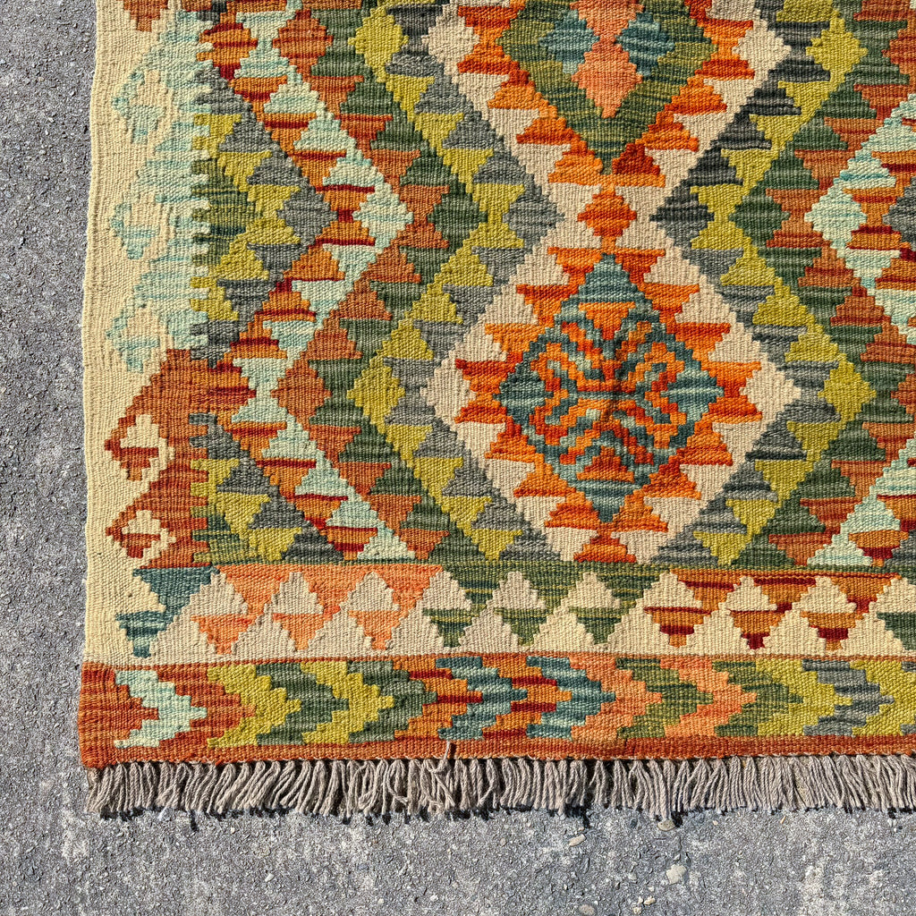 Hand Woven Afghan Wool  Kilim Rug #016