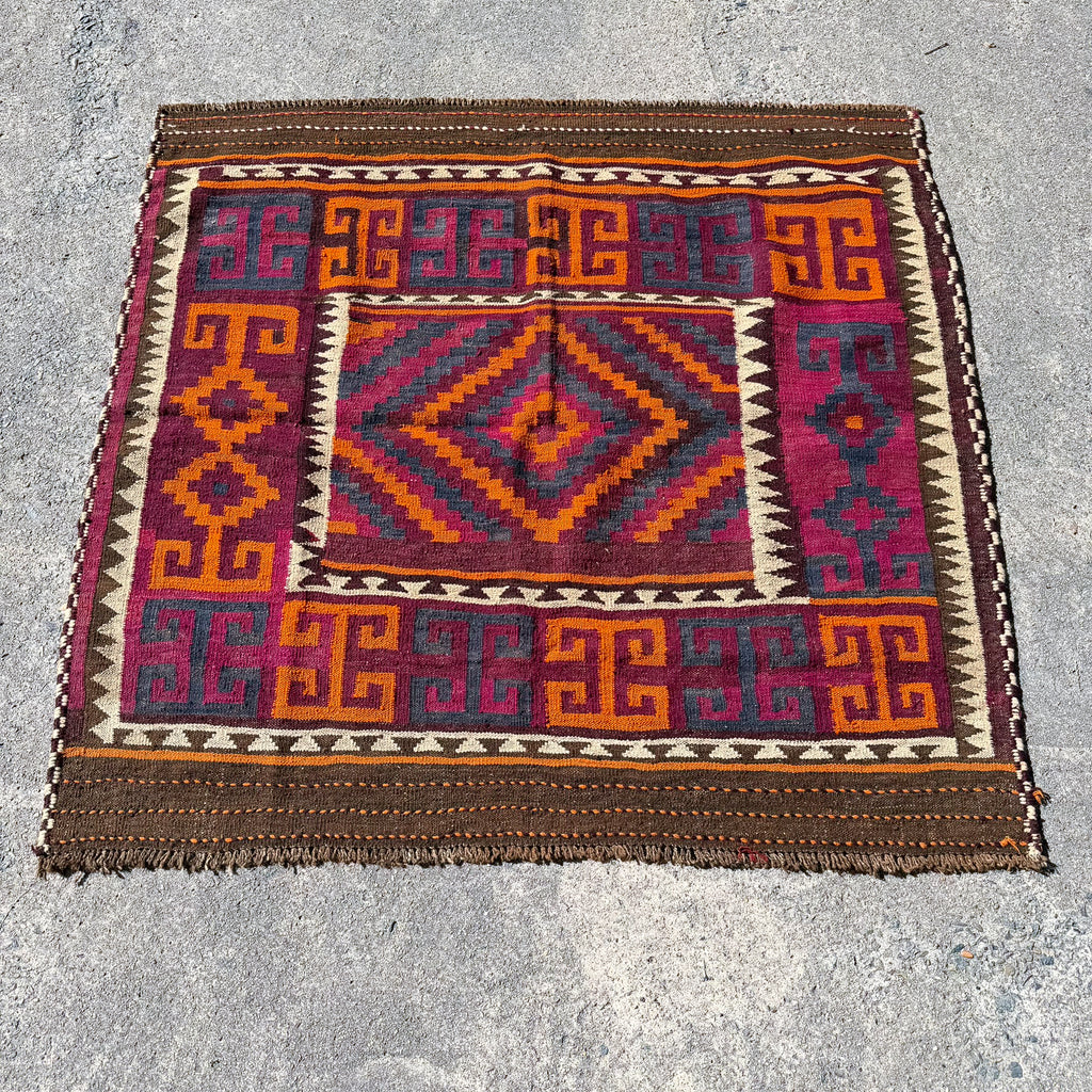 Hand Woven Afghan Wool Kilim Rug #045