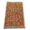 Hand Woven Afghan Wool Multi Coloured Kilim Rug #001