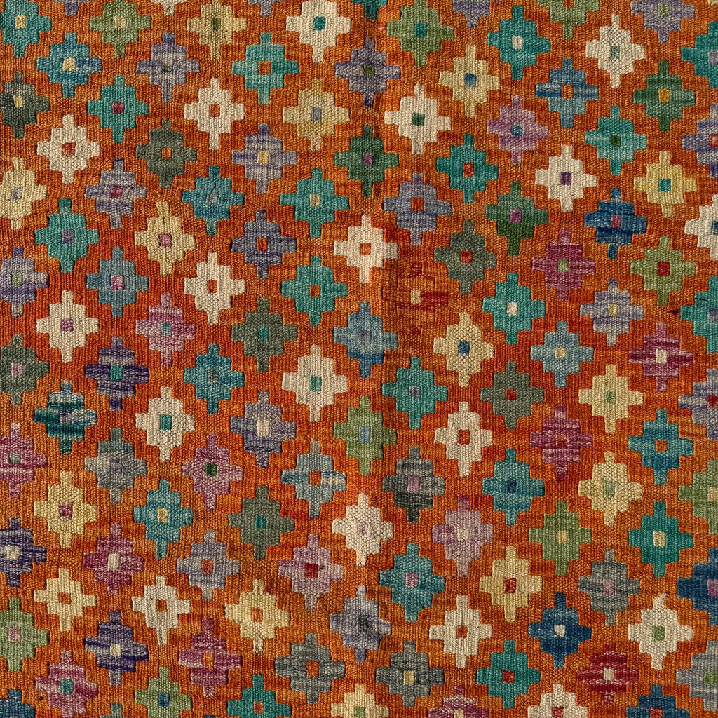 Hand Woven Afghan Wool Multi Coloured Kilim Rug #001