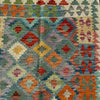 Hand Woven Afghan Wool Multi Coloured Kilim Rug #002