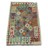Hand Woven Afghan Wool Multi Coloured Kilim Rug #002