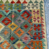 Hand Woven Afghan Wool Multi Coloured Kilim Rug #002
