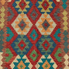 Hand Woven Afghan Wool Multi Coloured Kilim Rug #004
