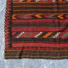 Hand Woven Afghan Wool Red Kilim Rug #051