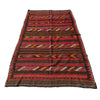 Hand Woven Afghan Wool Red Kilim Rug #051