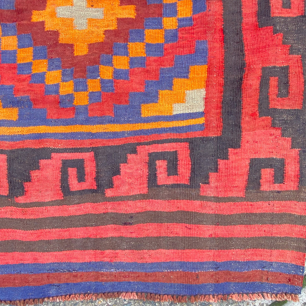 Hand Woven Red Kilim Hall Runner