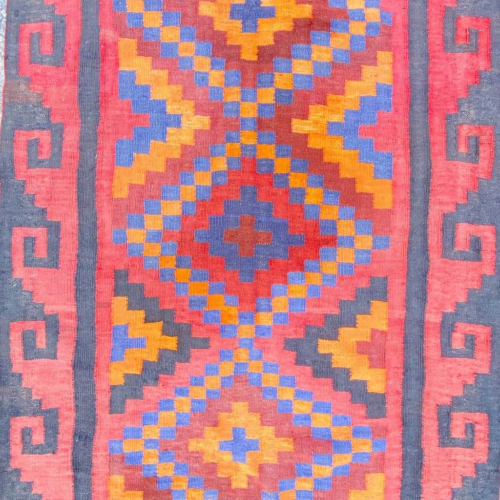 Hand Woven Red Kilim Hall Runner