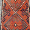 Hand Woven Red & Orange Afghan Wool Kilim Rug #049