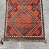 Hand Woven Red & Orange Afghan Wool Kilim Rug #049