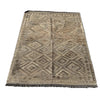 Hand Woven Wool Beige Kilim Rug #053