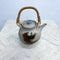 Handcrafted Ceramic Oriental Teapot with Bamboo Wrapped Handle