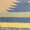 Handmade Wool Kilim Rug With Geometric Pattern
