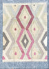 Handmade Wool Kilim Rug With Diamond Pattern