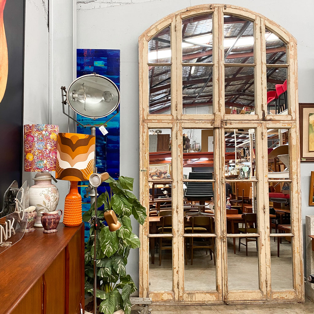 Unique Vintage Mirrored French Doors