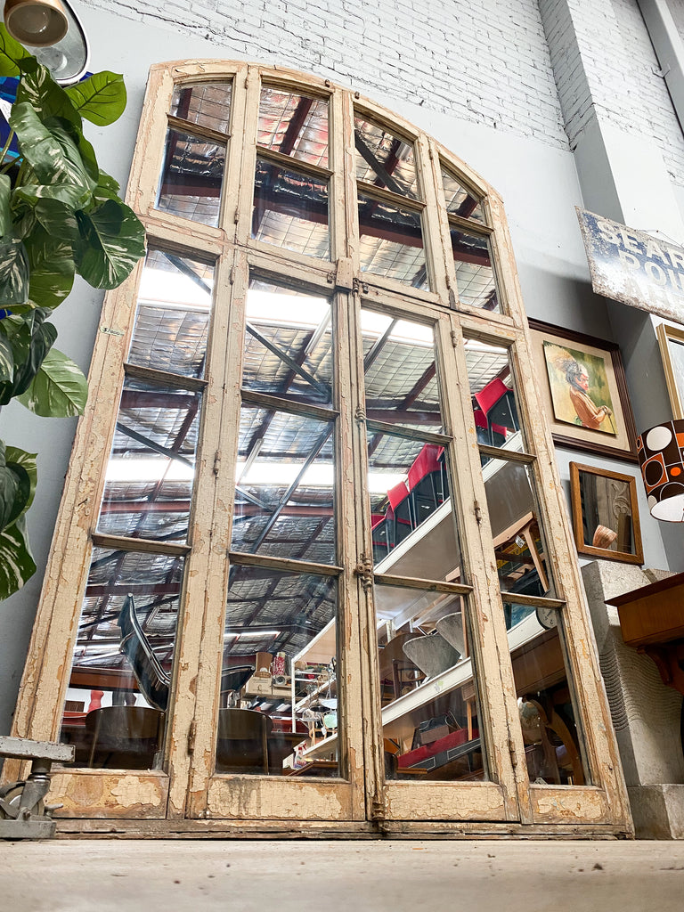 Unique Vintage Mirrored French Doors