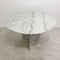 Round Marble Dining Table On Tri Shaped Marble Base